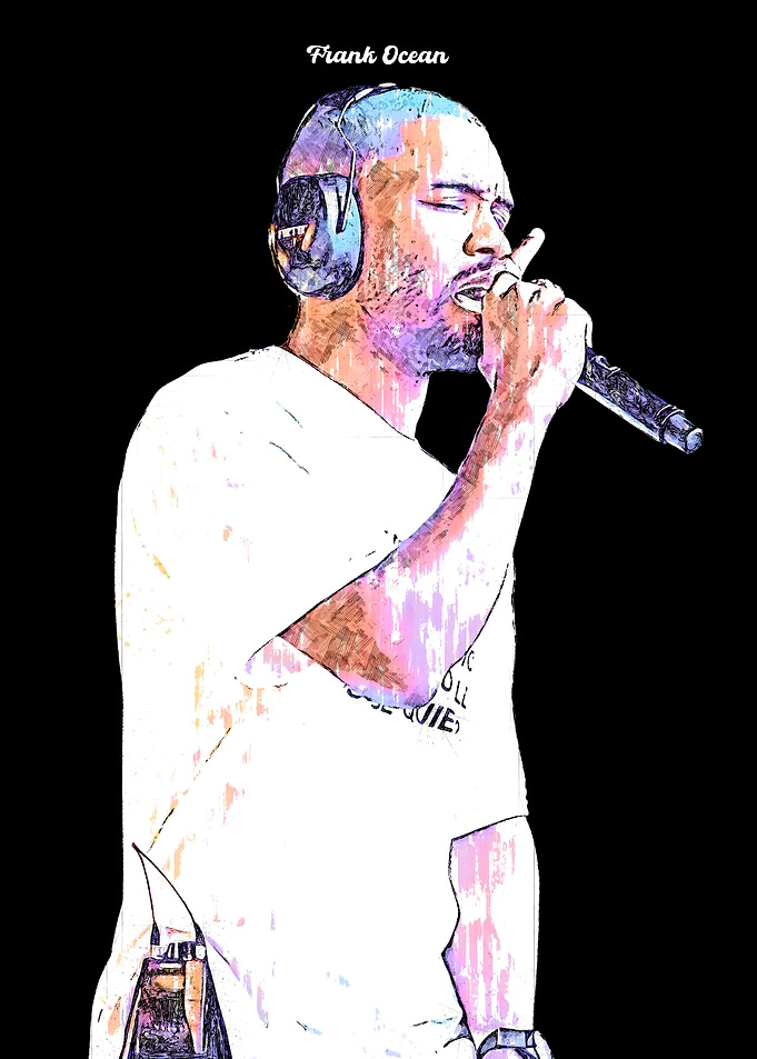 Frank Ocean Performing with Microphone