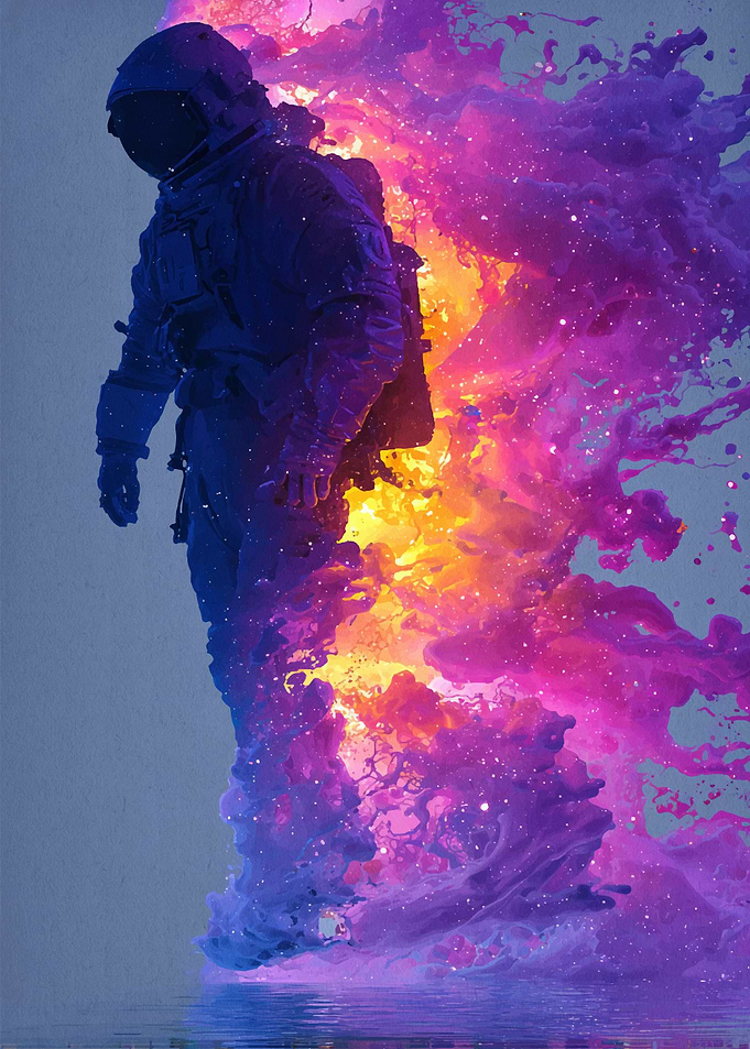Astronaut in Cosmic Cloud