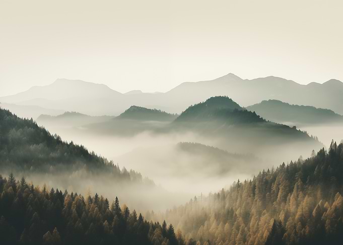 Misty Mountain Landscape