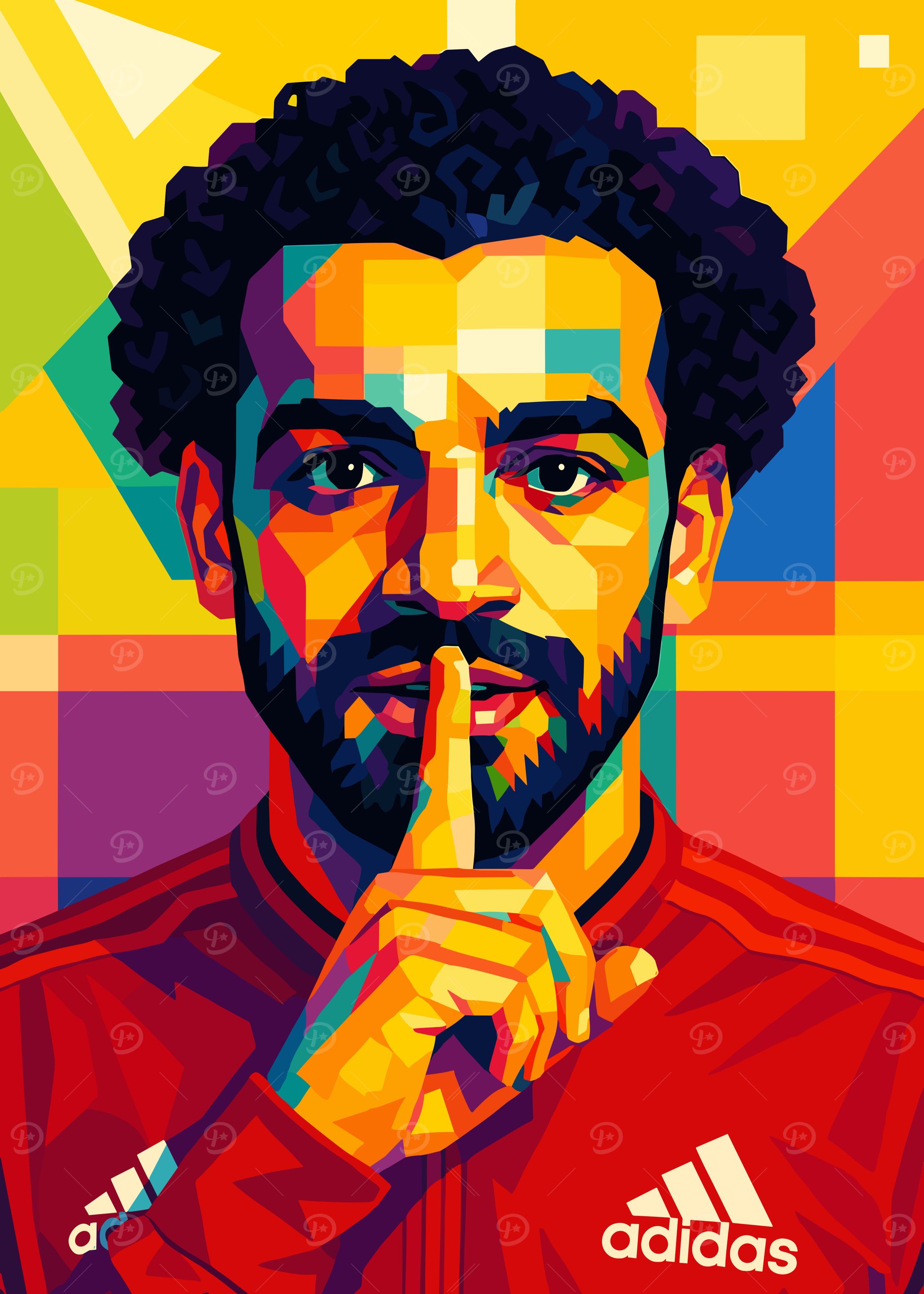 Mohamed Salah Pop Art Portrait