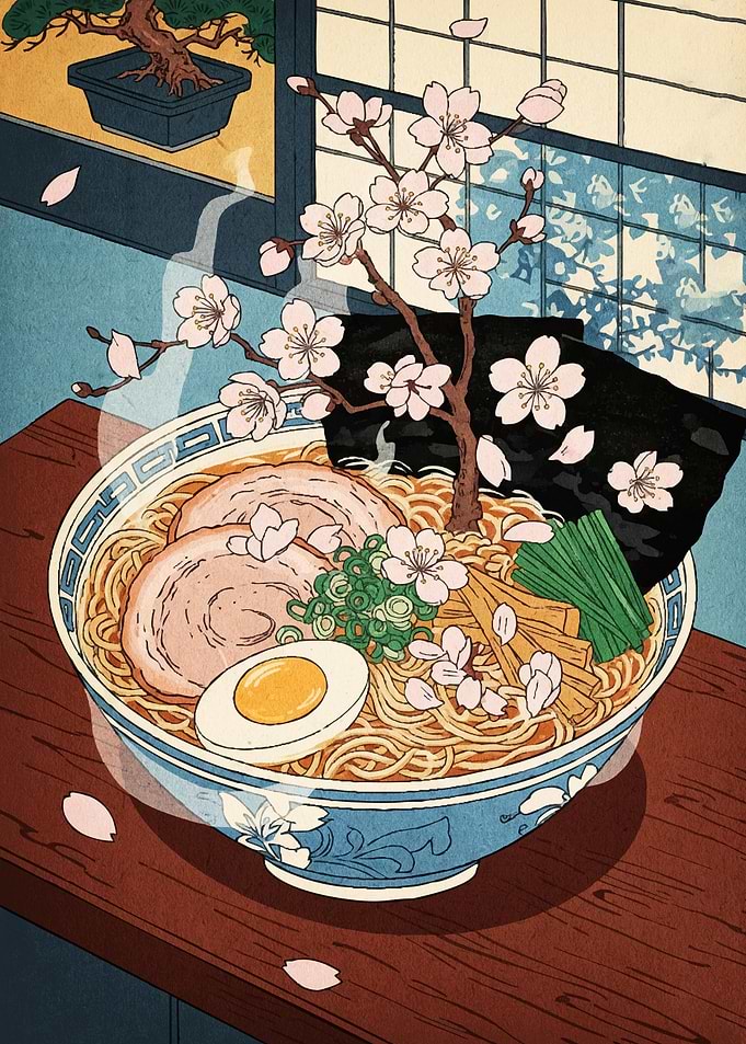 Ramen Cherry Blossoms