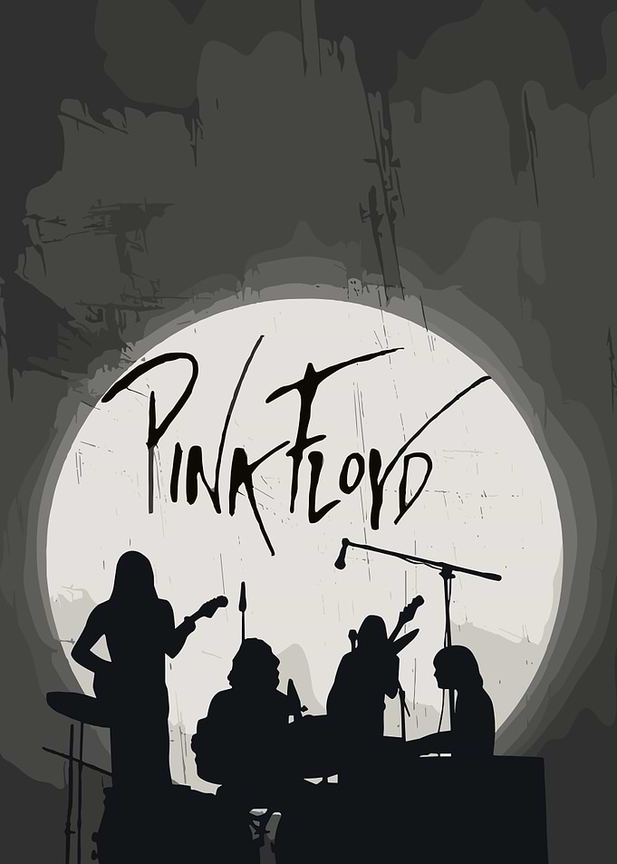 Pink Floyd Band Silhouette Concert Poster