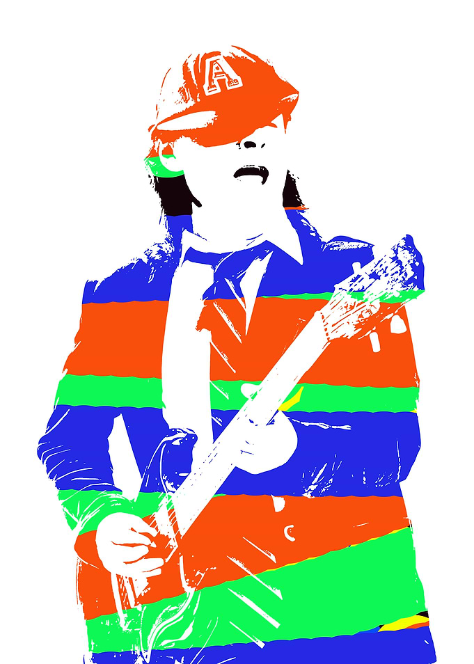 AC/DC Guitarist Pop Art Illustration