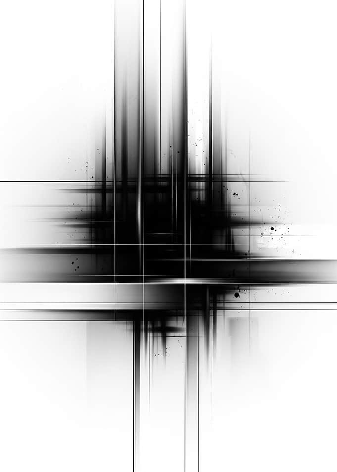 Abstract Black and White Lines
