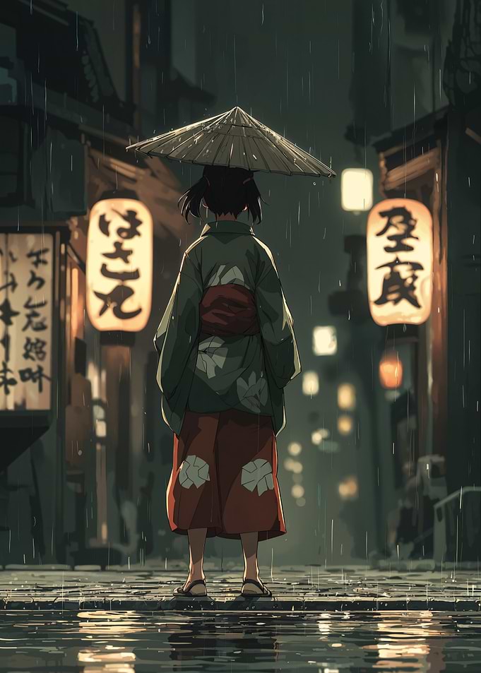 Rainy Japanese Street