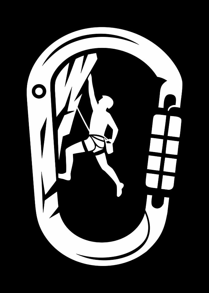 Rock Climbing Carabiner Silhouette