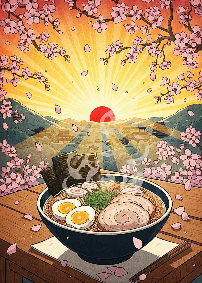 Ramen Bowl Cherry Blossom