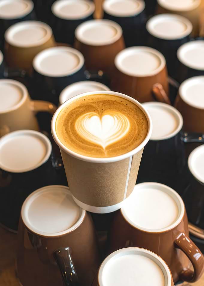 Latte Art Coffee Cup Display
