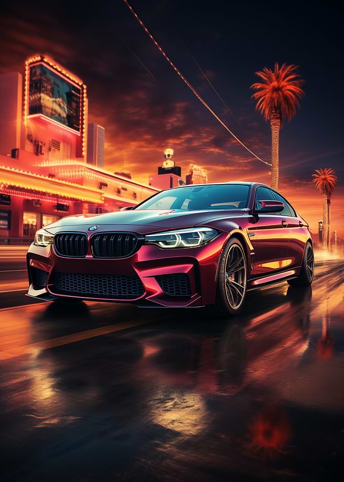 BMW M5 F90 in a Cityscape