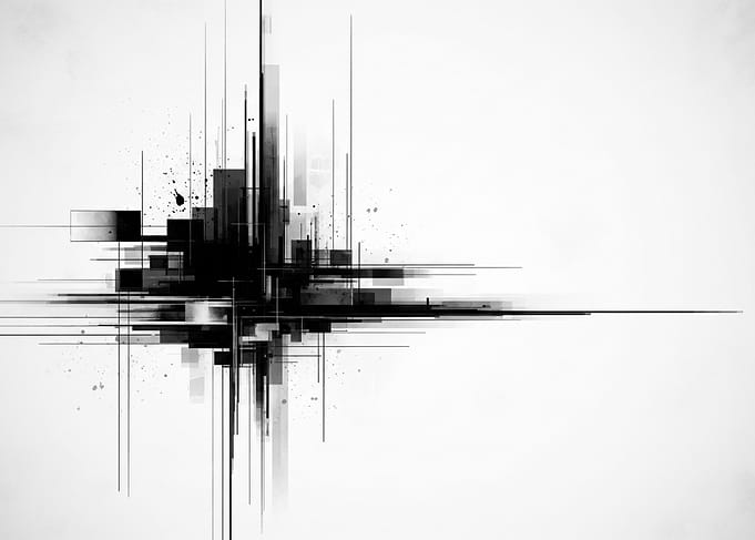 Abstract Black and White Composition