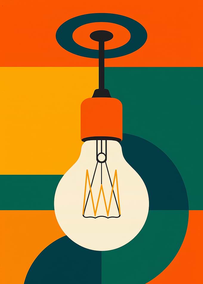 Geometric Light Bulb Illustration