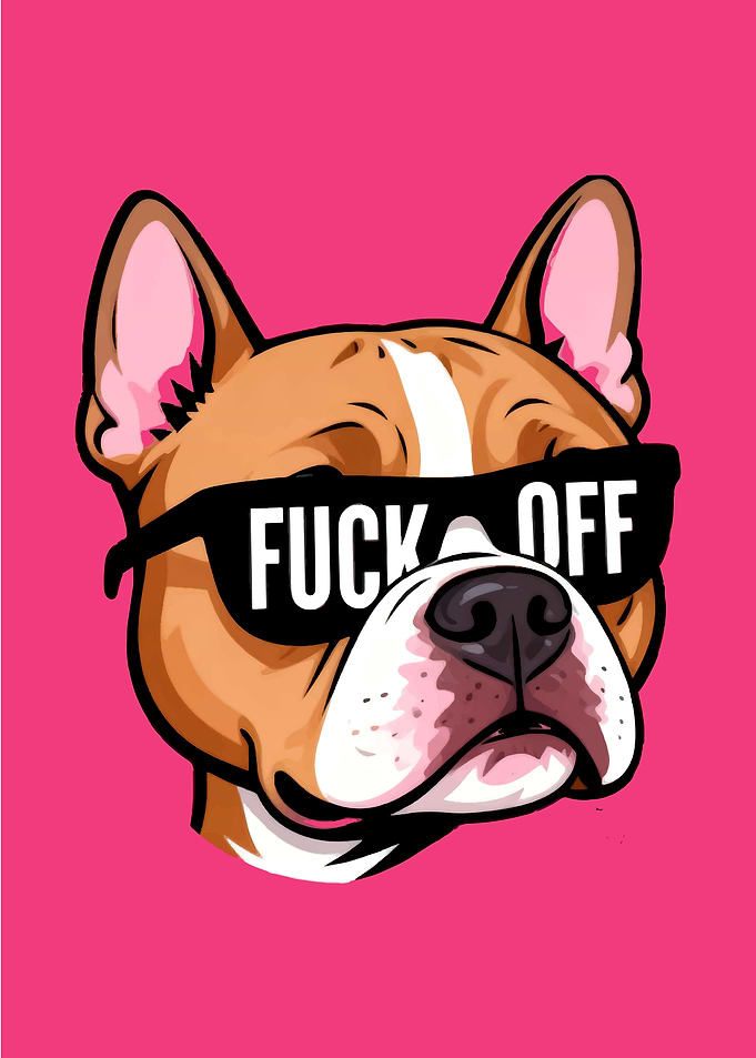 Cool Dog with Sunglasses Illustration