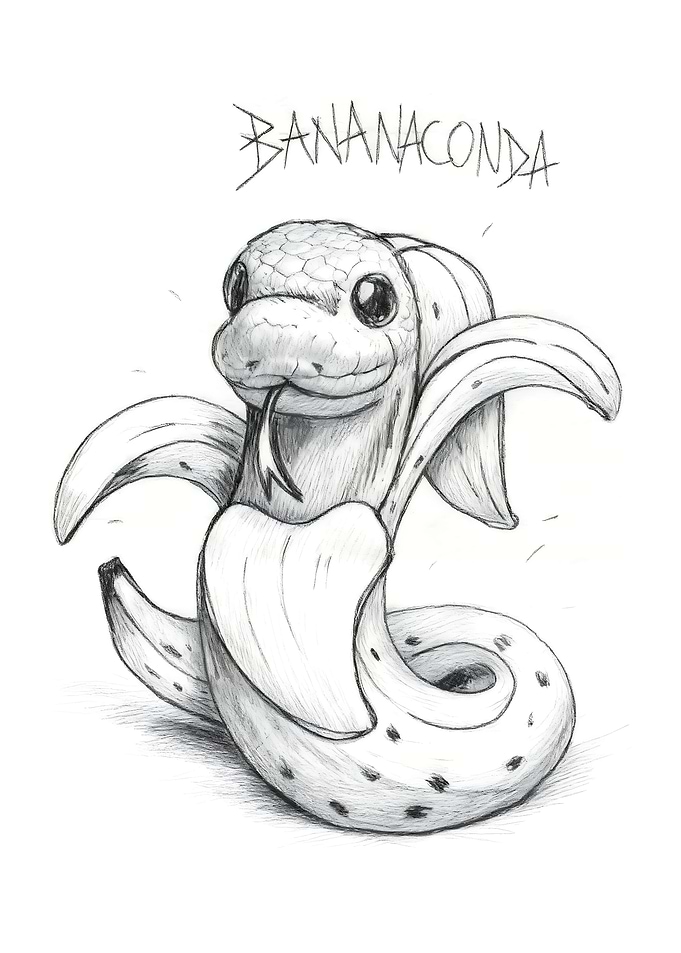 Bananaconda: Snake in Banana Peel
