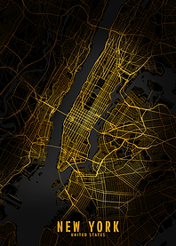 New York Golden City Map