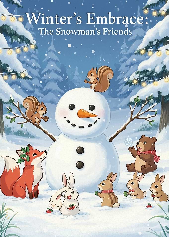 Winter's Embrace: The Snowman's Friends
