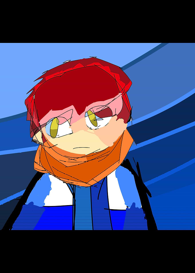 Cartoon character with red hair