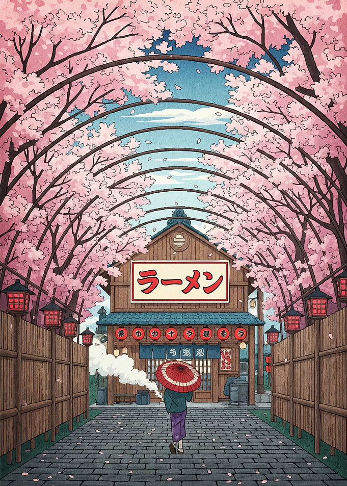 Ramen Cherry Blossom Canopy