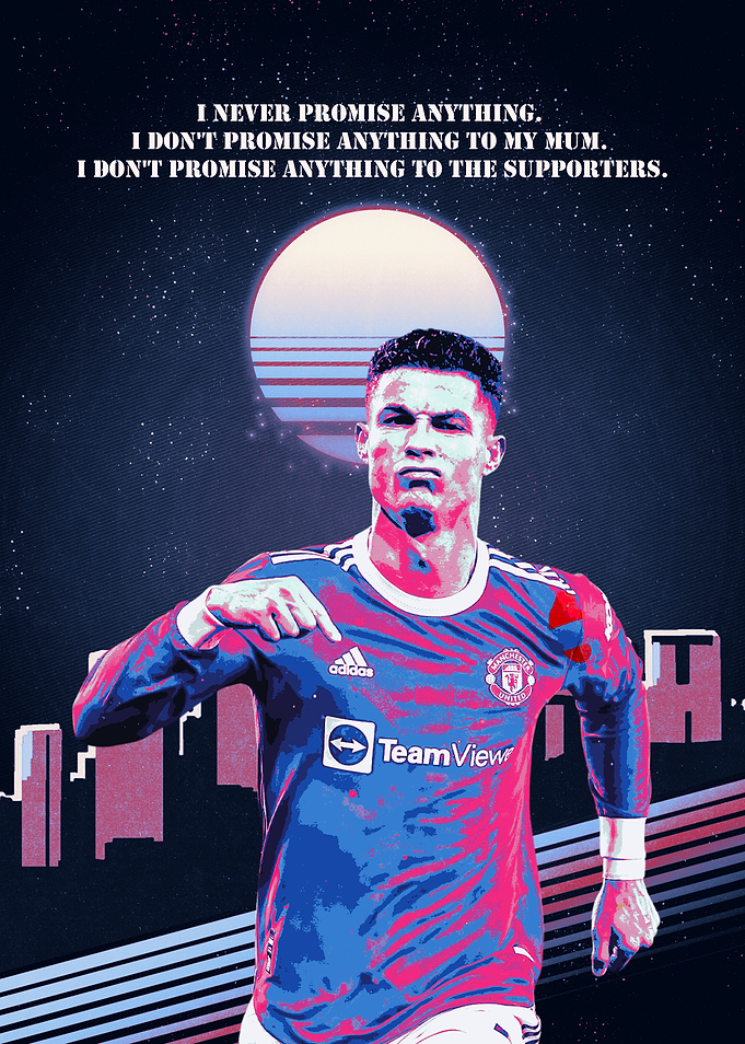 Cristiano Ronaldo Retro Style Poster