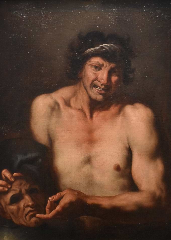 Man with Mask Painting