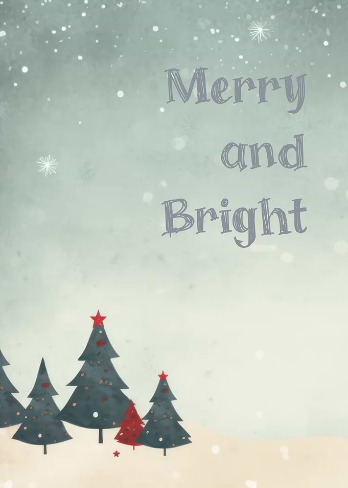 Merry and Bright Christmas Trees