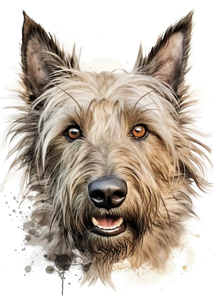 Dog Portrait Watercolor Style