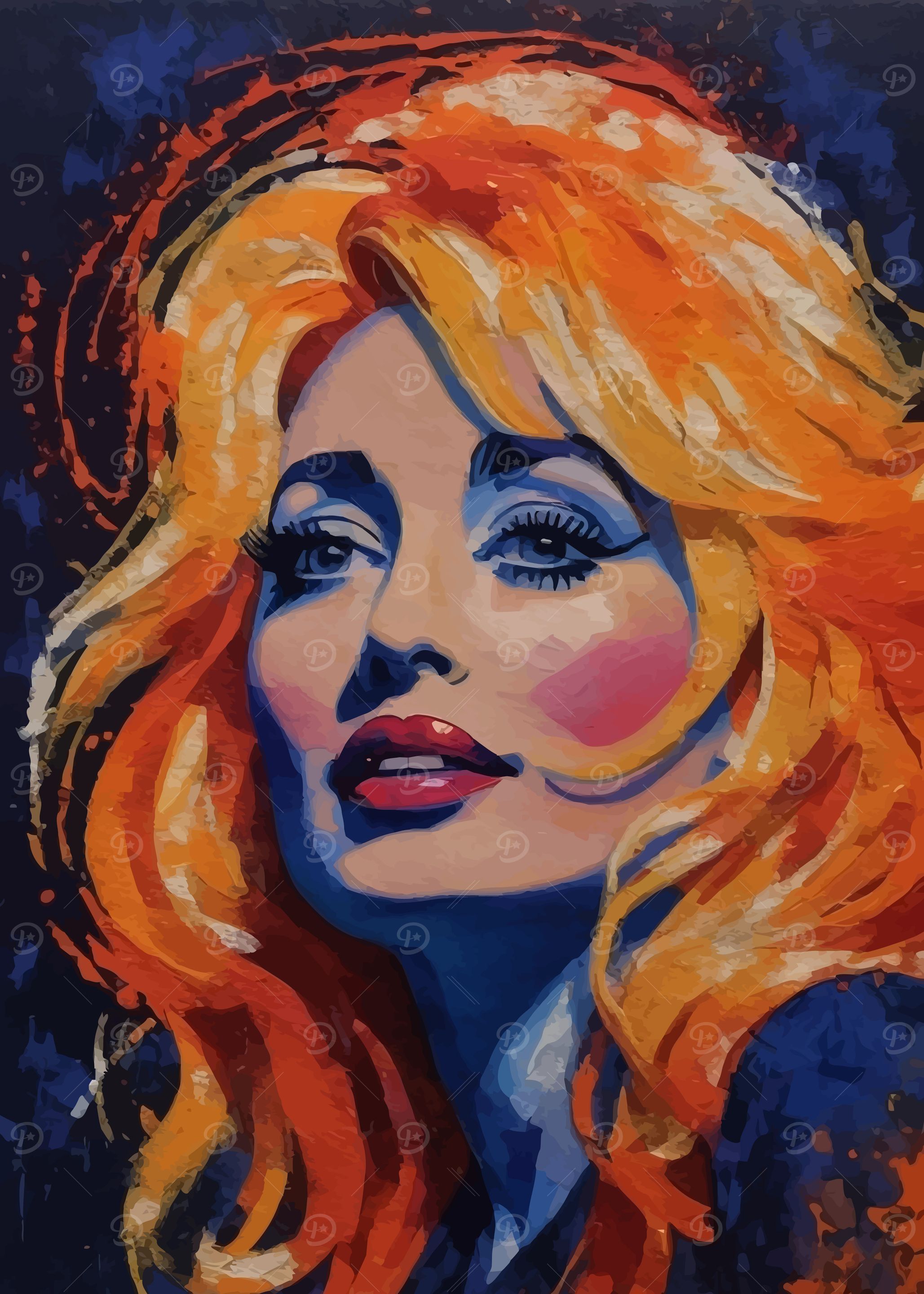 Dolly Parton Portrait Painting