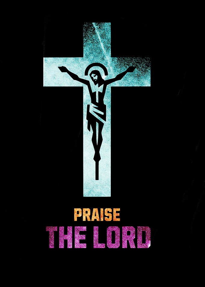 Praise the Lord Cross Illustration