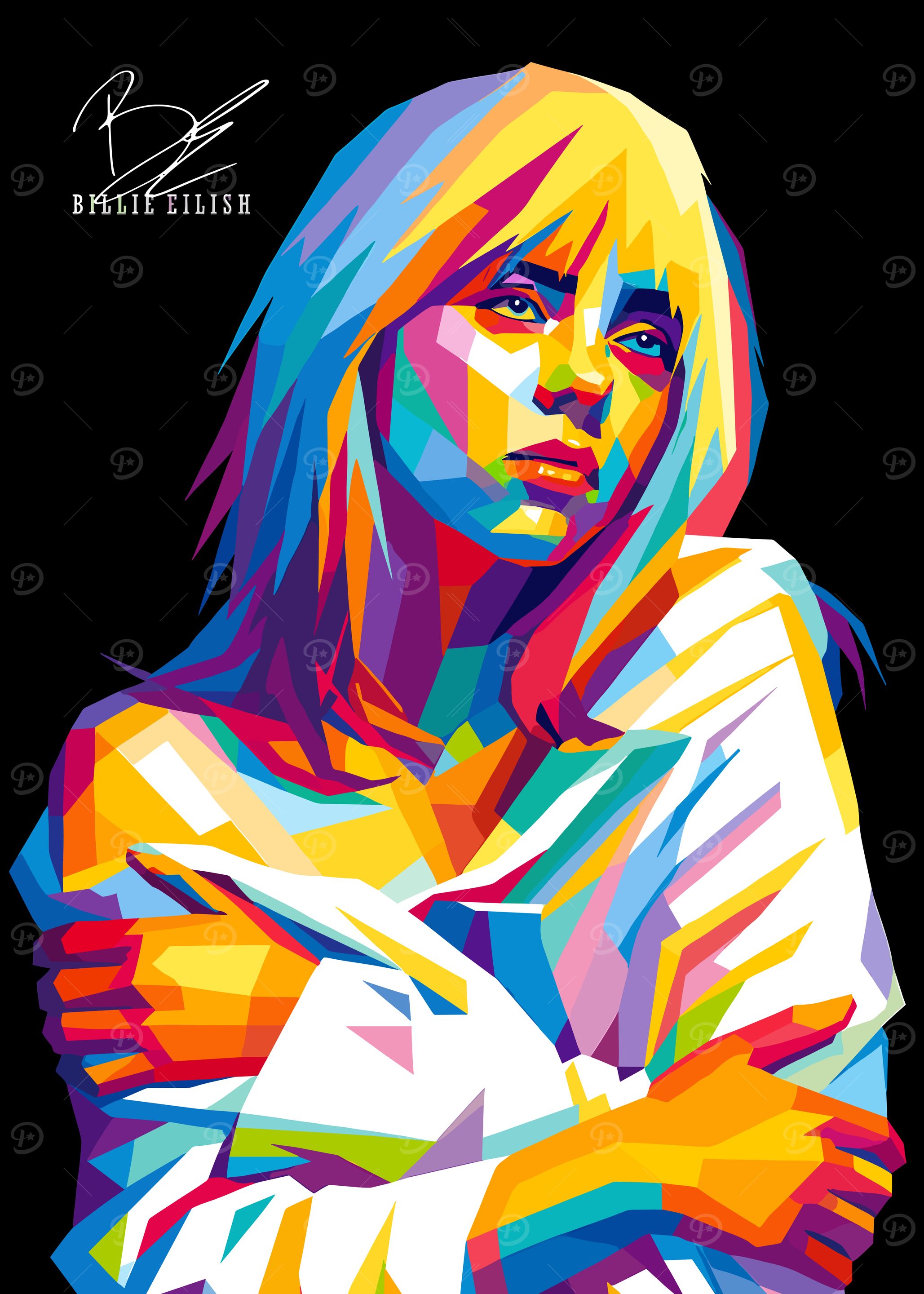 Billie Eilish Pop Art Portrait