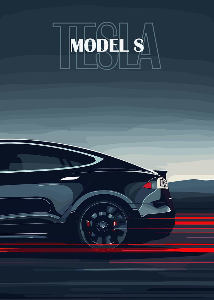 Tesla Model S Illustration