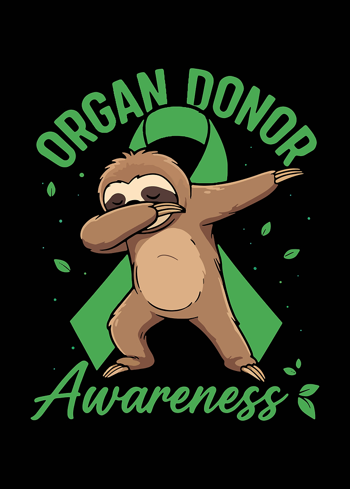 Organ Donor Awareness Sloth Dabbing
