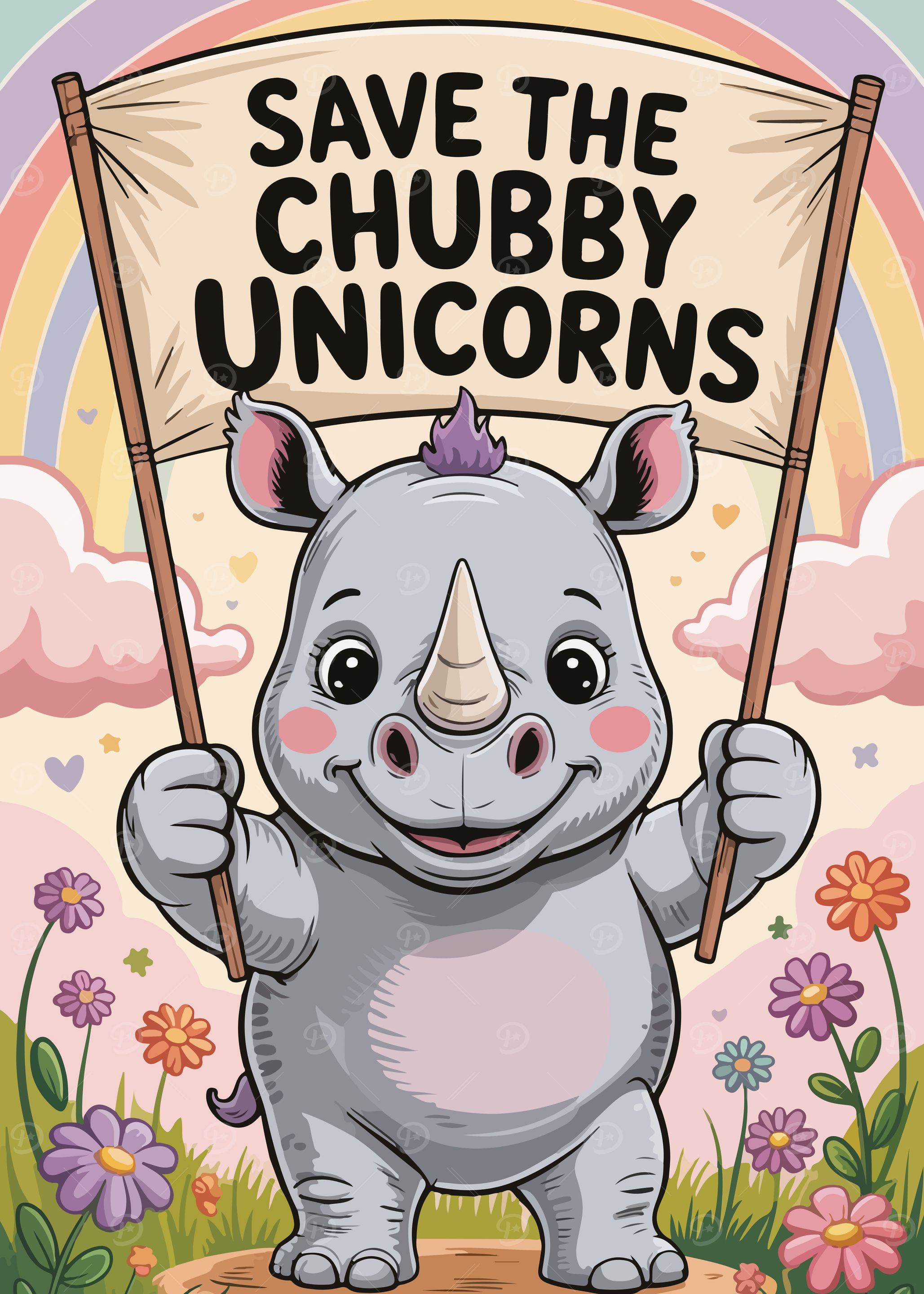 Save the Chubby Unicorns Cartoon