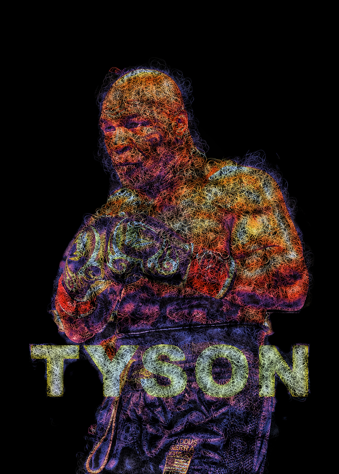 Mike Tyson Abstract Portrait