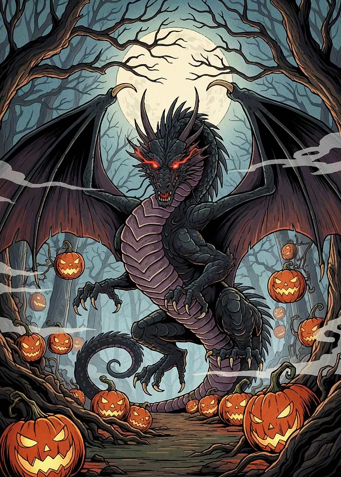 Halloween Dragon Pumpkin Patch