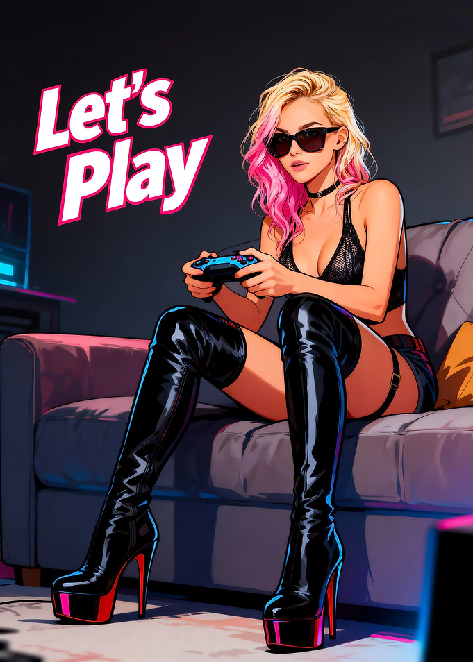 Let's Play: Gamer Girl Illustration - Boni Edition