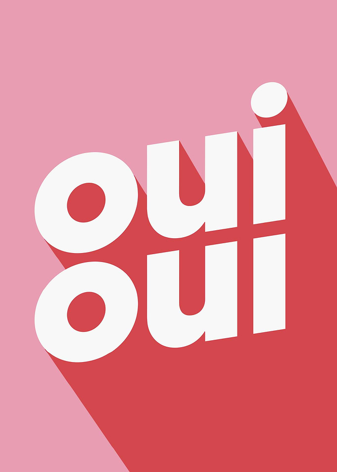 Oui Oui Text Art