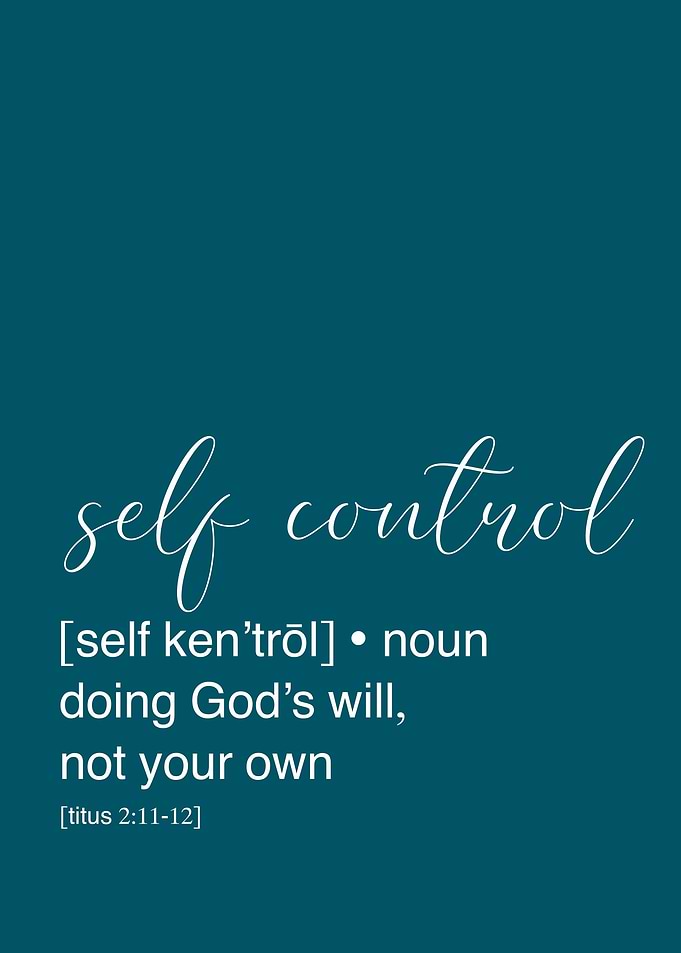 Self Control Definition Art Print