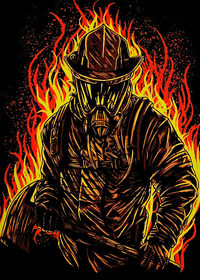 Firefighter in Flames
