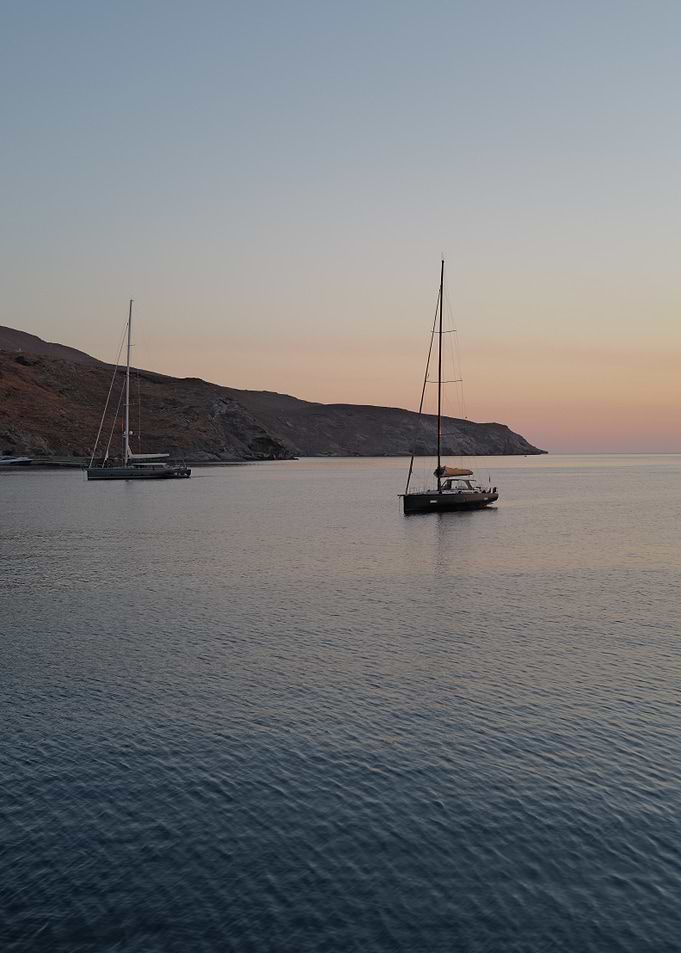 Sailboats at Dusk