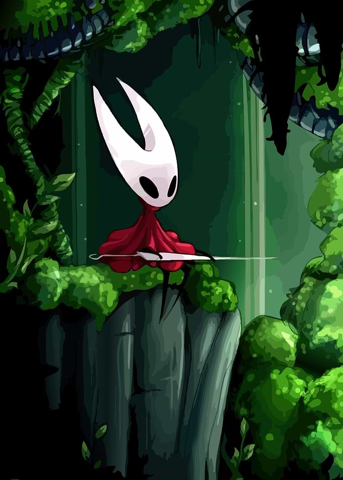 Hornet from Hollow Knight in Greenpath