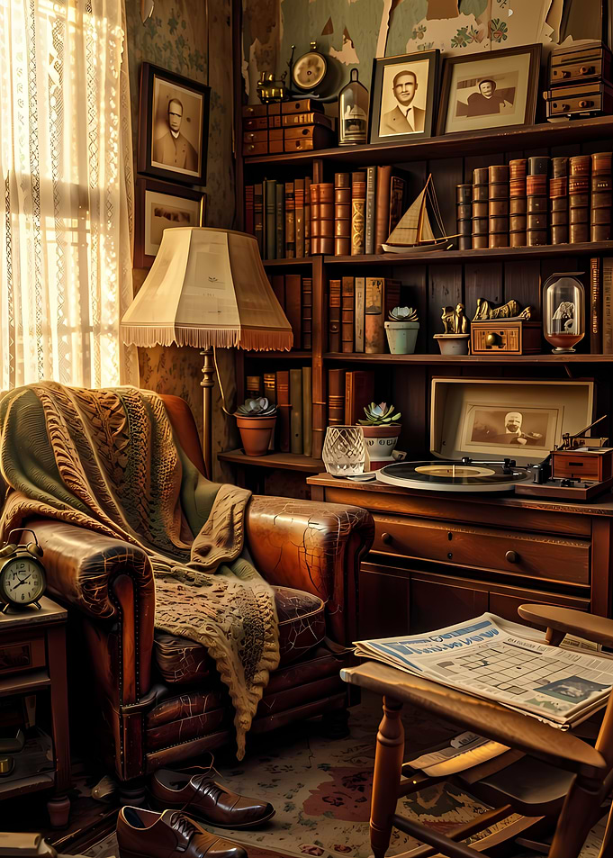 Cozy Vintage Reading Nook