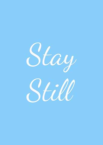 Stay Still - Inspirational Text Art