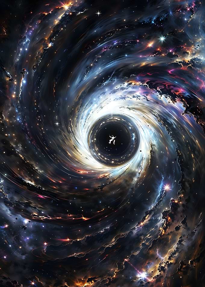 Into the Vortex - Astronaut at the Edge of a Cosmic Vortex