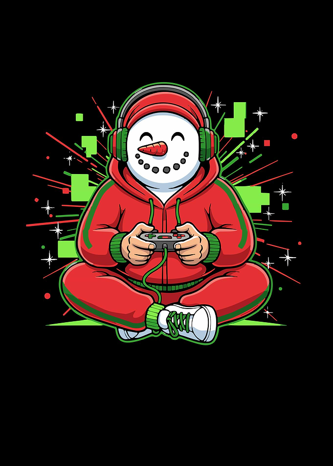 Snowman Gamer Christmas