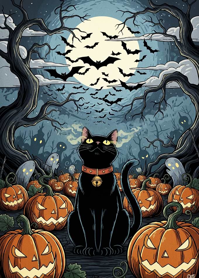 Halloween Cat Pumpkins