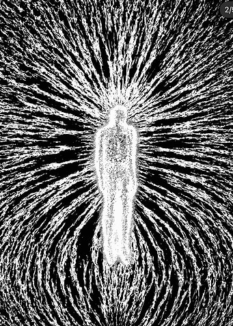 Abstract Figure with Radiating Lines