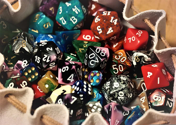 Dice Collection in a Bag
