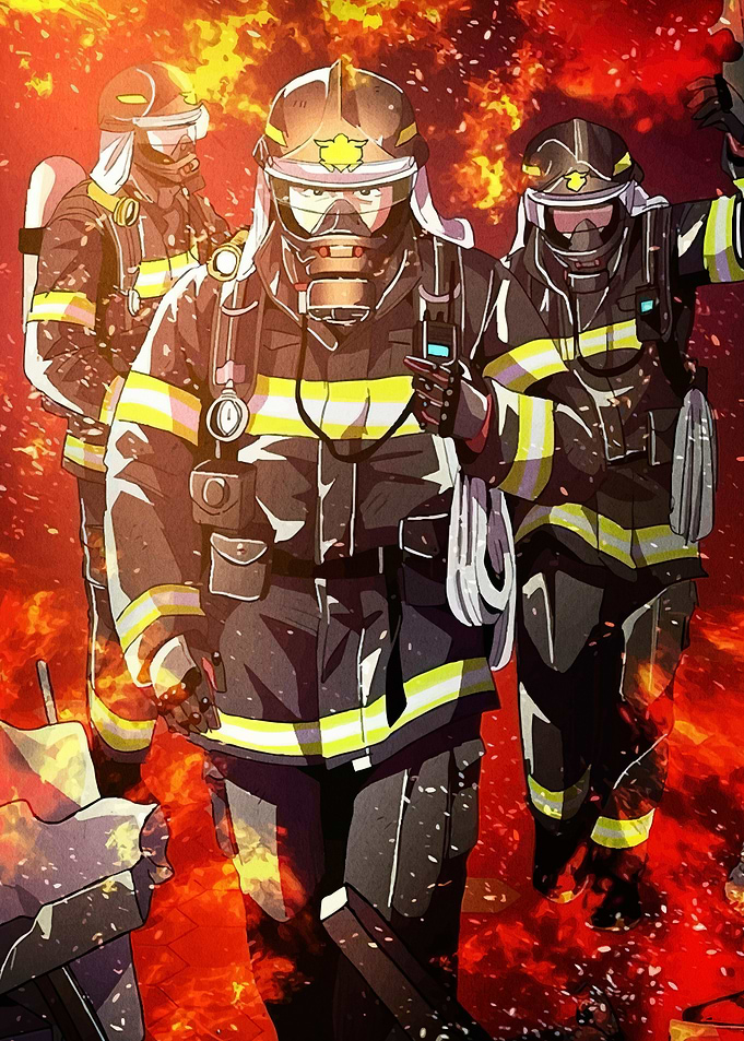 Firefighters Action Intense Rescue Scene