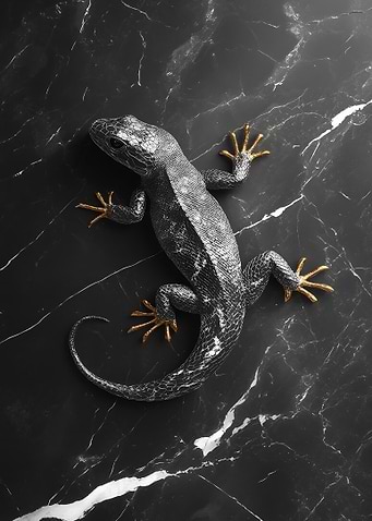 Lizard on Marble