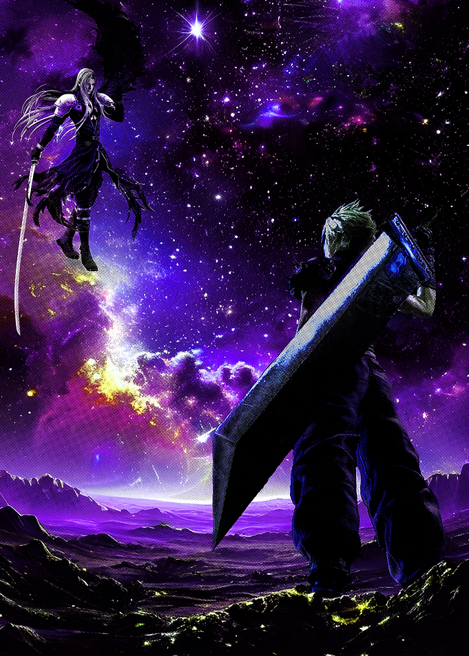Action Fantasy Cloud Sephiroth in Space