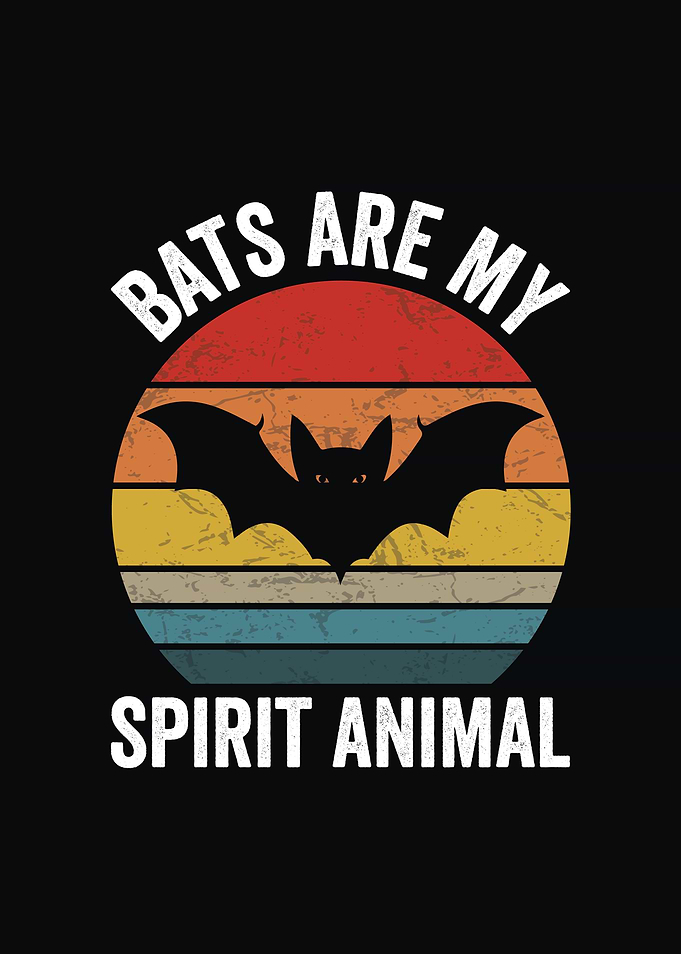 Bats Are My Spirit Animal Retro Design